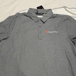 Travis Mathew Gray Polo with Orange Logo
